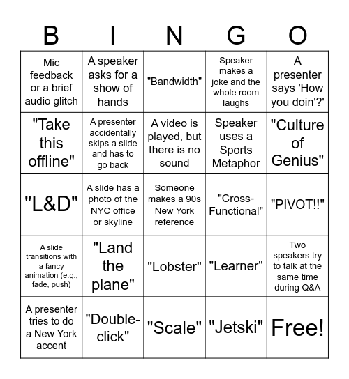 BINGO Card