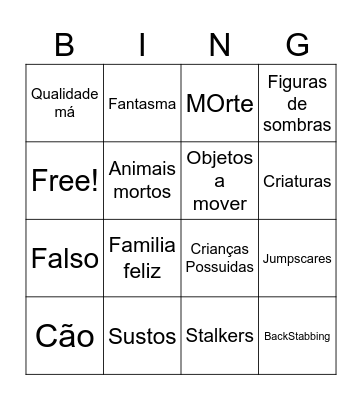 Spooky Bingo Card
