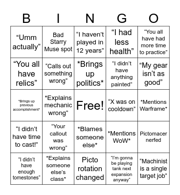 Umel Bingo Card Bingo Card