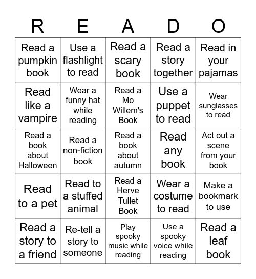 Oct 14, 2026-Jan 5, 2027 Bingo Card