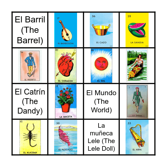 Loteria Bingo Card