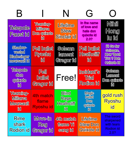 LIMBUS COMPANY: EGO GEAR IDS ( Plan A ) Bingo Card