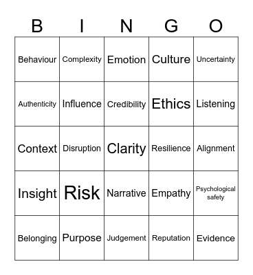 FUSION 2026 Bingo Card