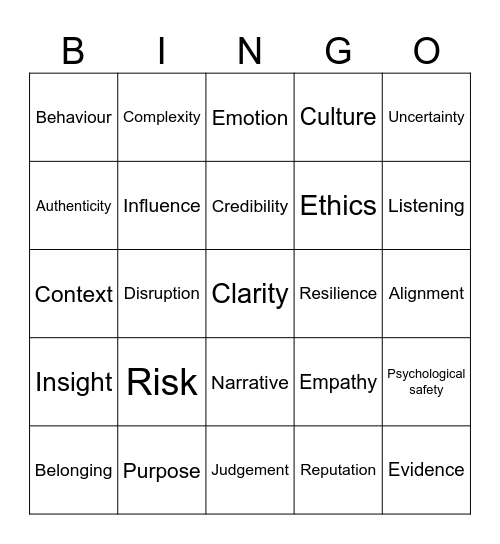 FUSION 2026 Bingo Card