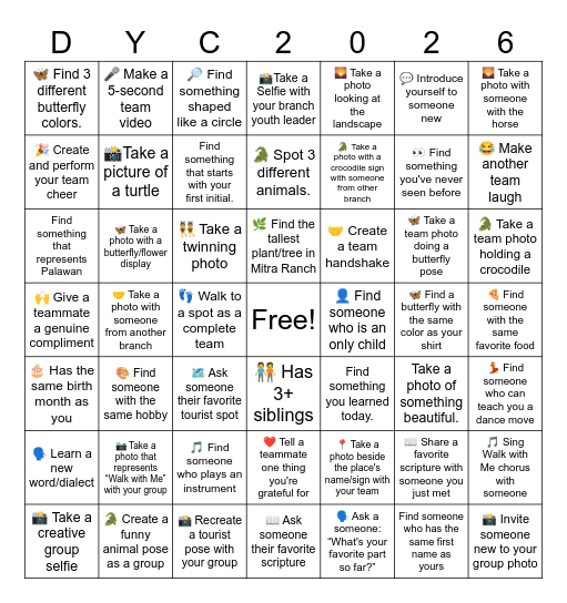 WALK WITH ME SCAVENGER HUNT Bingo Card