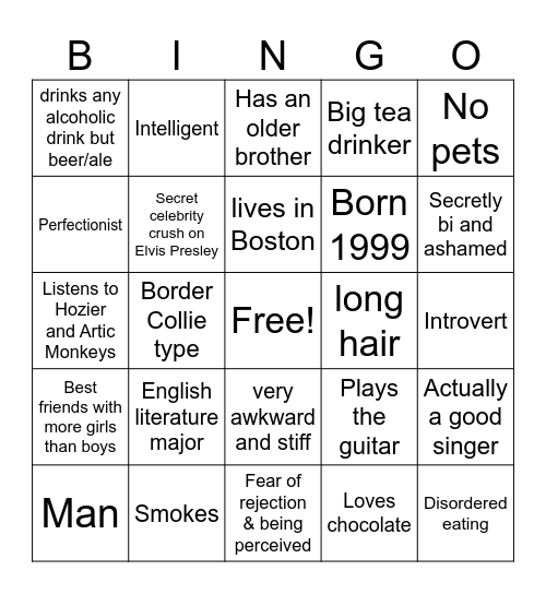 Andy Bingo Card