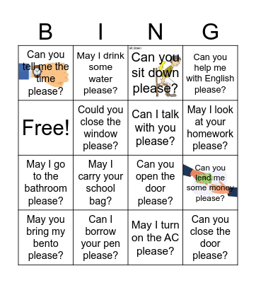 Request bingo Card