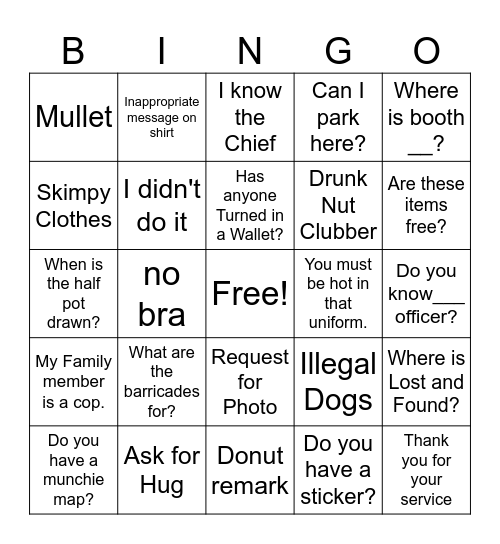 2026 Fall Fest Bingo Card