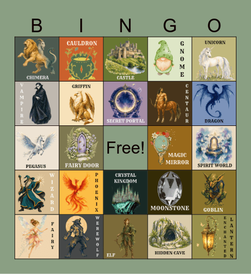 Beasts & Beyond Bingo Card