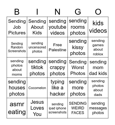 Tiktok Brainrot Bingo Card