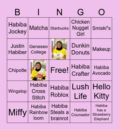 Habiba Bingo Card