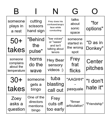 RS Bingo Card
