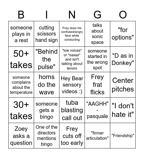 RS Bingo Card