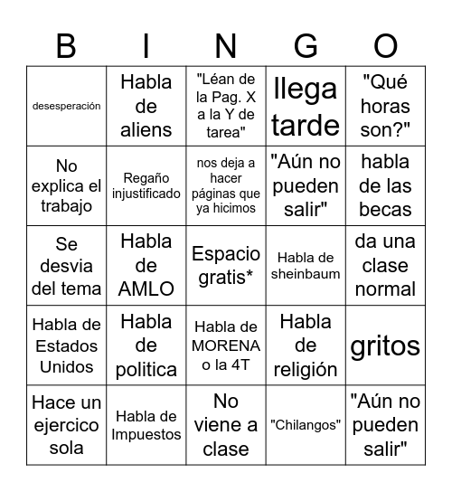 temas selectos de matematicas II Bingo Card