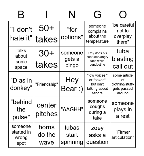 RS Bingo Card
