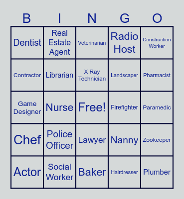 Career Bingo Card