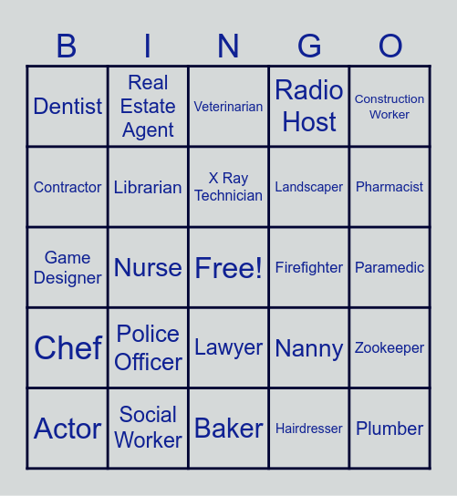 Career Bingo Card