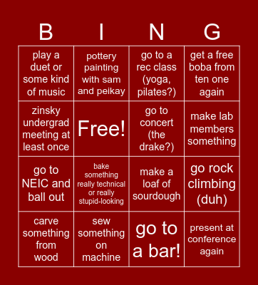 taleen and erika ball out for senior year Bingo Card