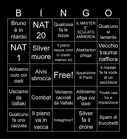BORAVINGO Bingo Card