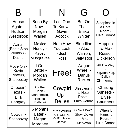 Todays Country (Fall 2026) Bingo Card