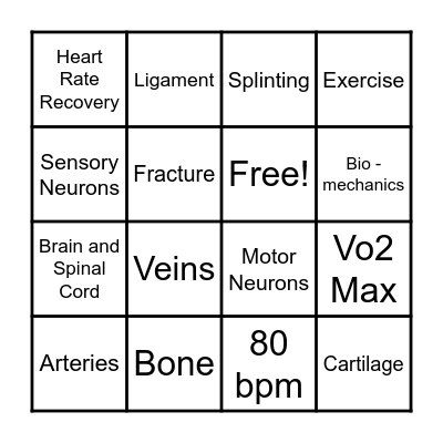 Review Bingo Card