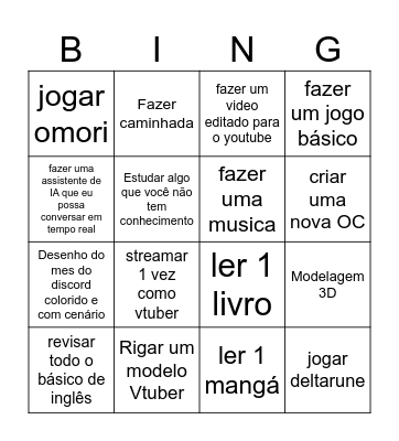 Metas da Canole Bingo Card