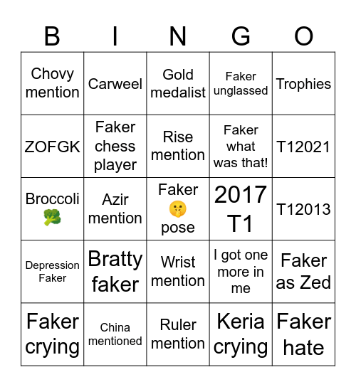 WORLDS 2026 Anthem Bingo Card