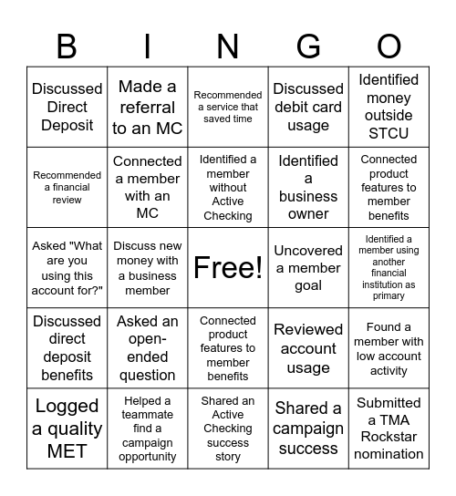 2026 Fall Campaign BINGO Card
