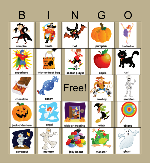HALLOWEEN Bingo Card
