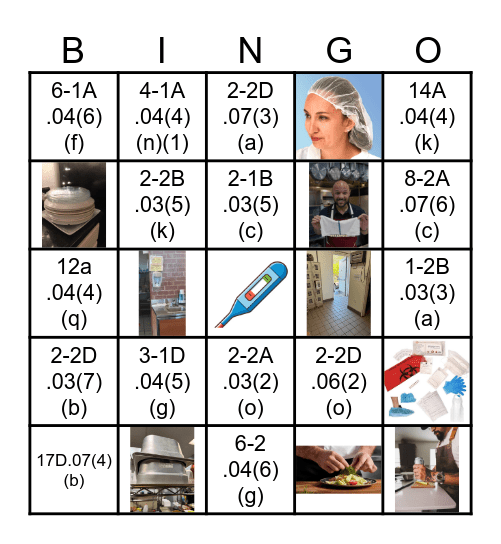 CODE PROVISION BINGO Card