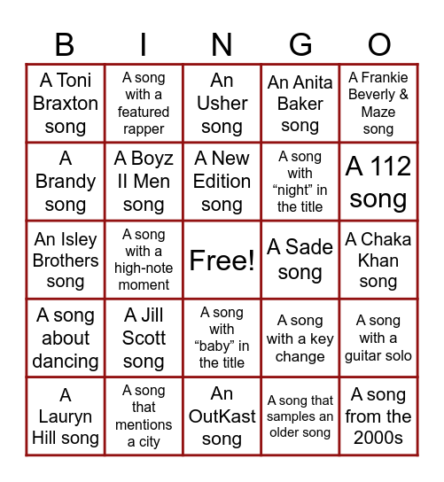 Mikki's Sip & Slide Bingo Card