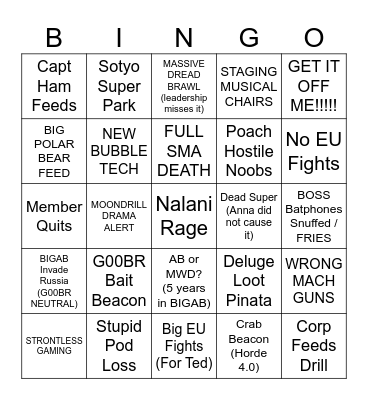 G00BR BINGO Card