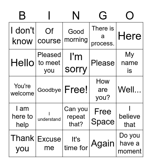 Test Your Spanish Knowledge Bingo Card