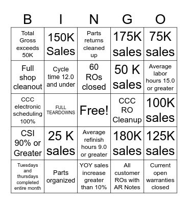 Ourisman Shop Bingo October 2026 Bingo Card