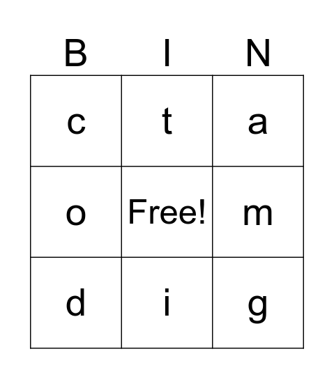 CKLA Skills 3 Bingo Card