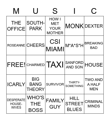 TV- BINGO -2 Bingo Card