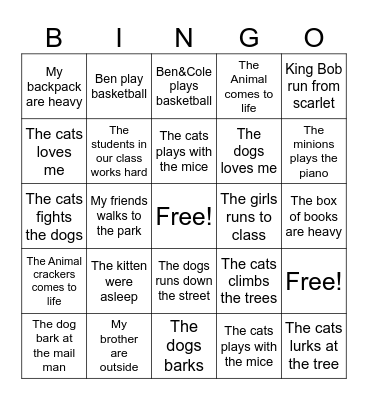 tricky words bingo Card
