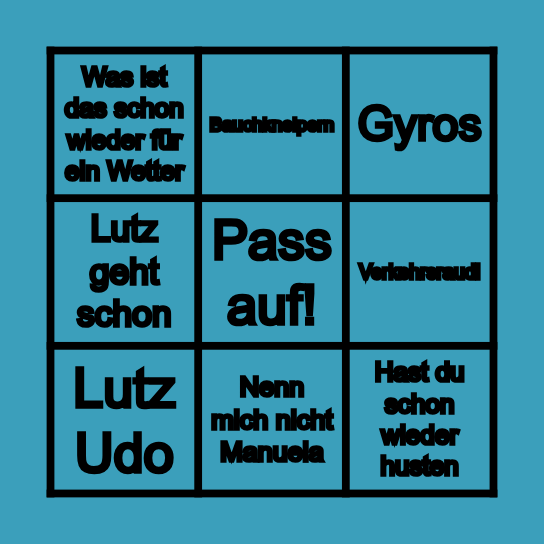 Wochhendediton Bingo Card