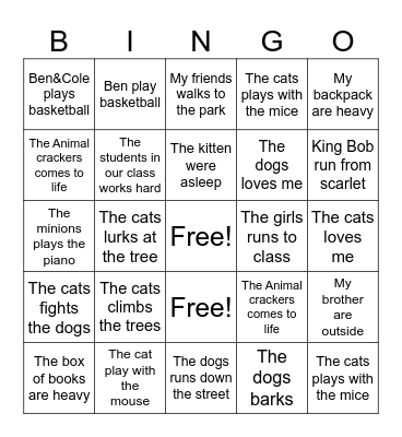 tricky words bingo Card
