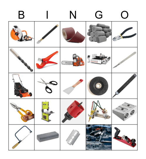Cutting and abrasive tools Bingo Card