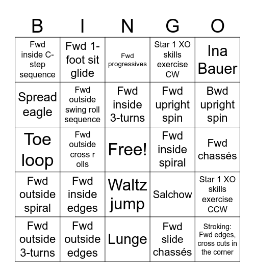 Star 1 Bingo Card