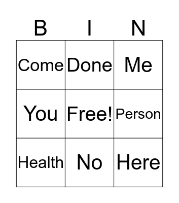 Flaming Bingo Card