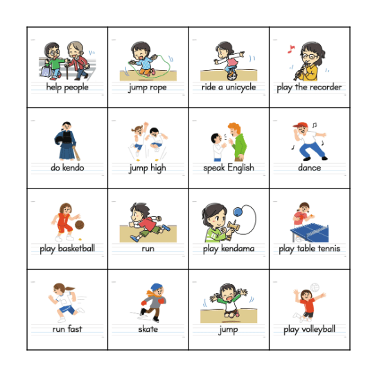 Can you...? Bingo Card