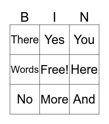 Alonso's bingo Card