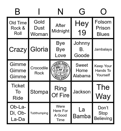 NEWLANDS - Music Bingo Card
