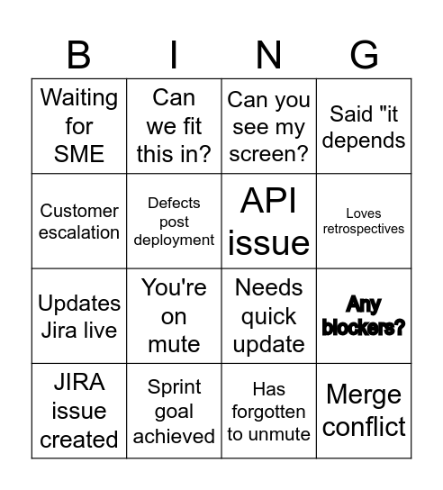 POMG Bingo Card