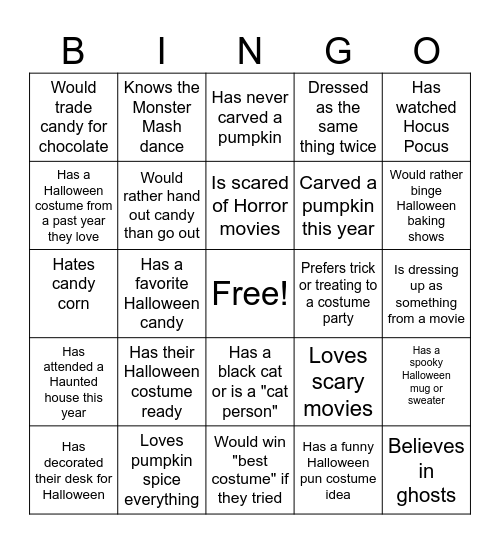 Javelin Bingo Card