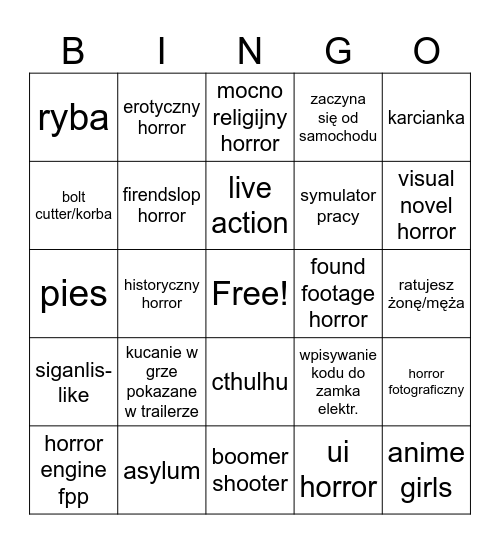 Harvest of Terror - HGA 2026 Bingo Card