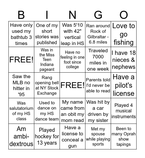 FINANCE DIVISION BINGO! Bingo Card