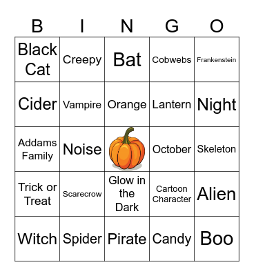 HALLOWEEN Bingo Card